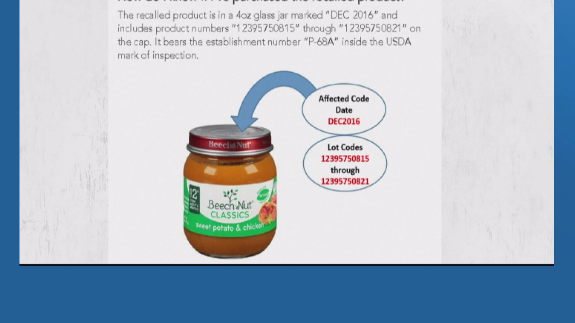 Baby food recall after glass found in jar