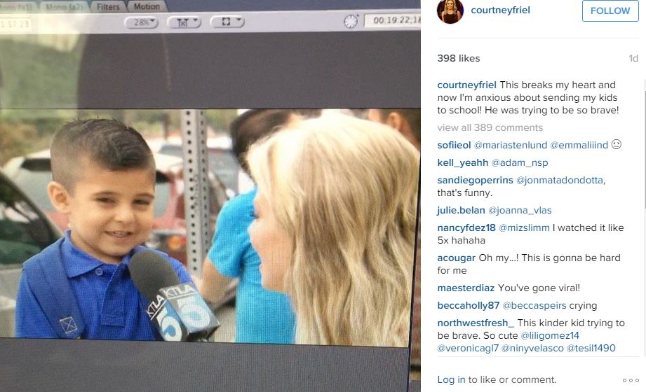 Reporter makes little boy cry during interview