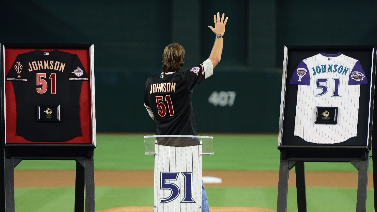 Randy Johnson's D-backs retirement ceremony: D-backs vs. Reds