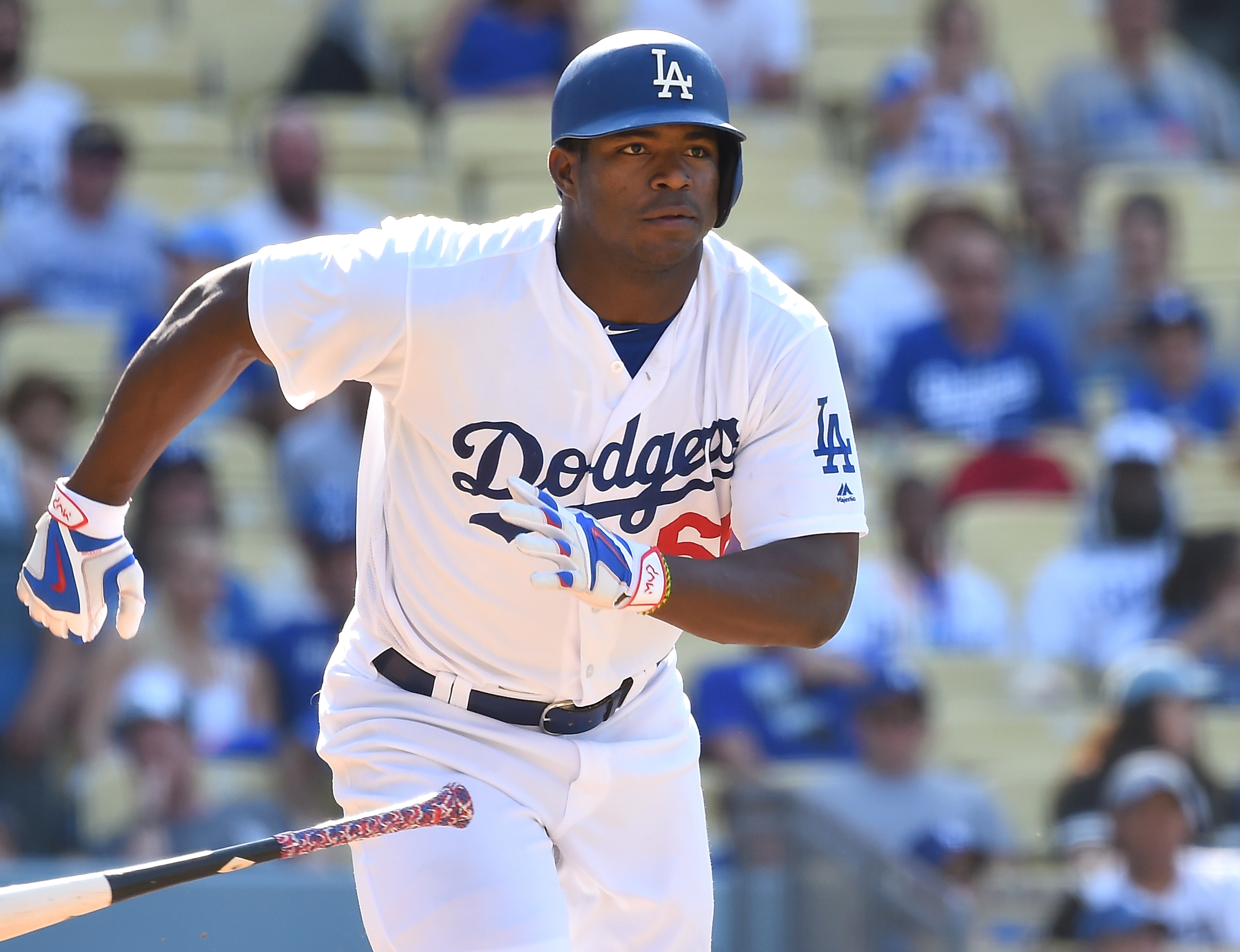 With two games to go, Yasiel Puig is back