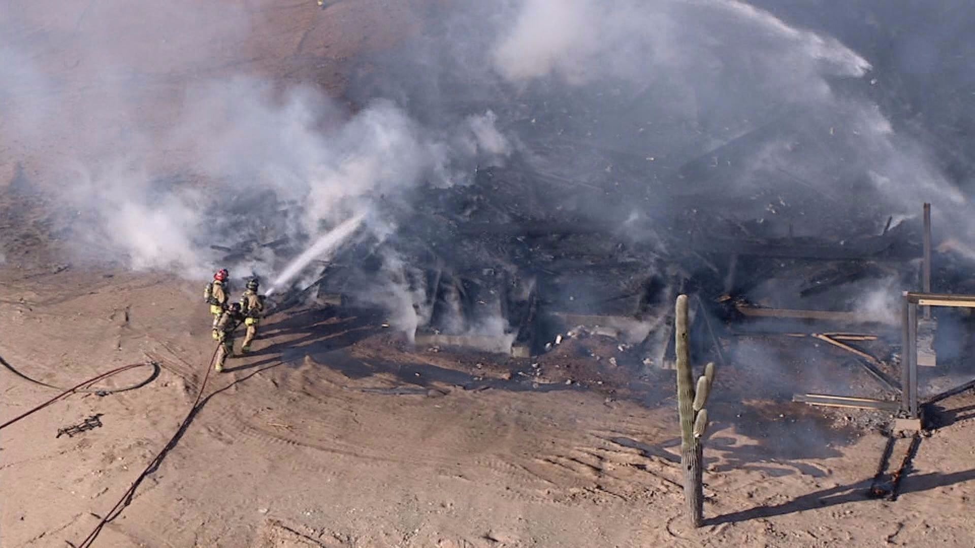 Massive fire burns down Scottsdale home