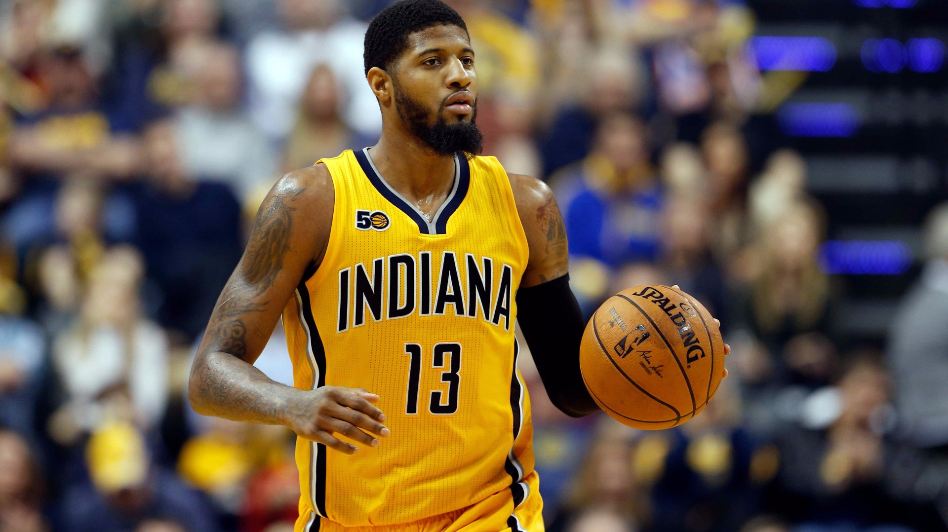 Paul george clearance yellow jersey