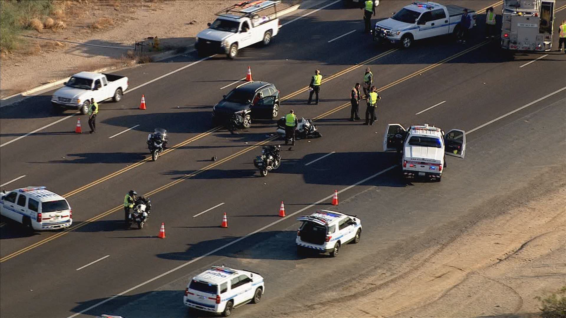 Scottsdale Motorcycle Officer Hurt In Crash | 12news.com