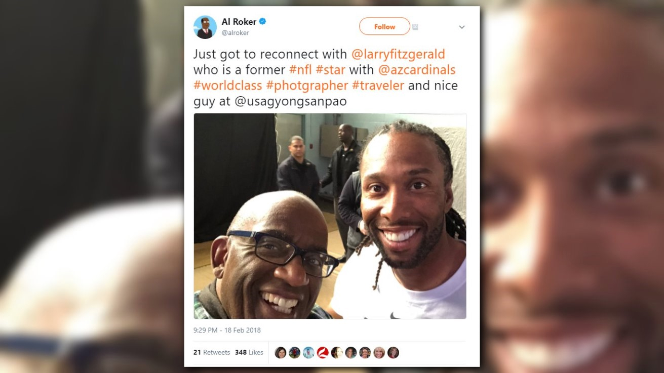 Larry Fitzgerald is the nicest guy on the field and he wants a